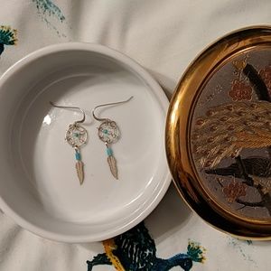 Sterling silver stream catcher earrings